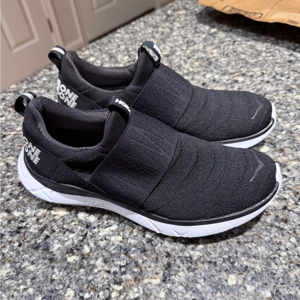 Hoka One One Black Slip-On Sneakers